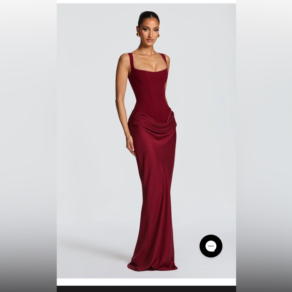 Elegant Burgundy Evening Dress (Babyboo Cornelia) - Picture 2 of 3